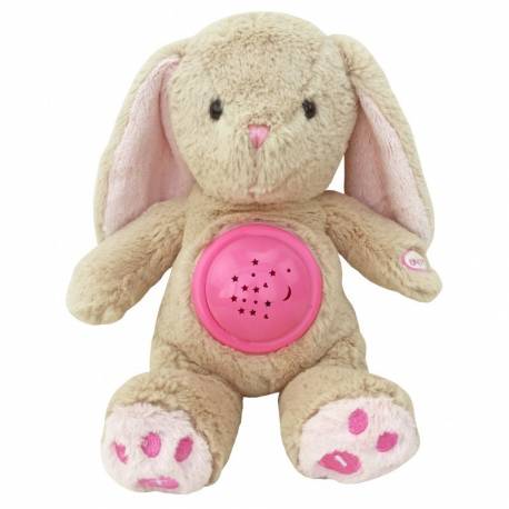 Plyšový zajačik s projektorom Baby Mix ružový