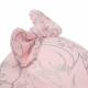 Kojenecká bavlněná čepička s mašličkou New Baby NUNU růžová