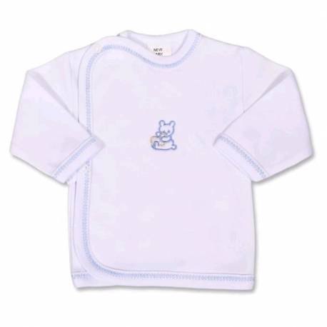 Kojenecká košilka s vyšívaným obrázkem New Baby modrá