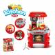 Dětská kuchyňka Little Chef Baby Mix červená 32 ks