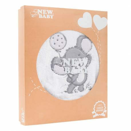 14-dílná luxusní kojenecká souprava New Baby Little Mouse v EKO krabičce