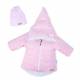 Zimní kojenecký kabátek s čepičkou Nicol Kids Winter růžový