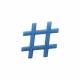 Chladící kousátko Akuku Hashtag modré