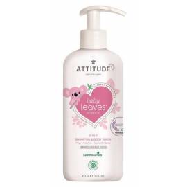 ATTITUDE Detské telové mydlo a šampón 2v1 Baby leaves bez vône 473 ml