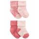 CARTER'S Ponožky Stripes Pink dievča LBB 4ks 0-3m
