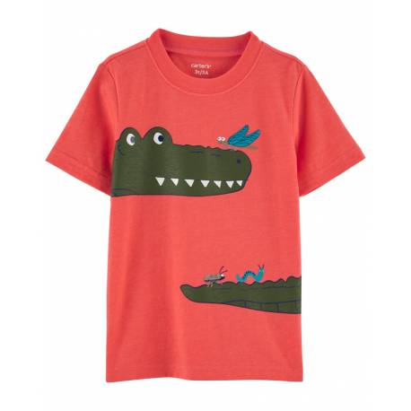 CARTER'S Tričko krátky rukáv Red Alligator chlapec 24m