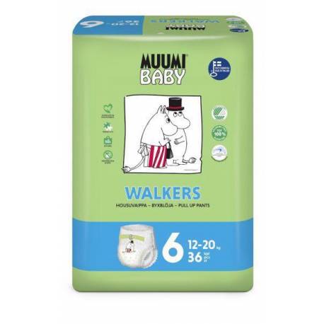 MUUMI Baby Walkers Nohavičky plienkové jednorazové 6 (12-20 kg) 36 ks