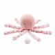 NATTOU Prvá hrajúca hračka pre bábätka chobotnička PIU PIU Lapidou old pink/light pink 0m+