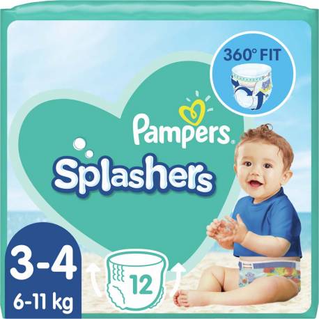 PAMPERS Splashers Plienky do vody jednorazové 3-4 (6-11 kg) 12 ks