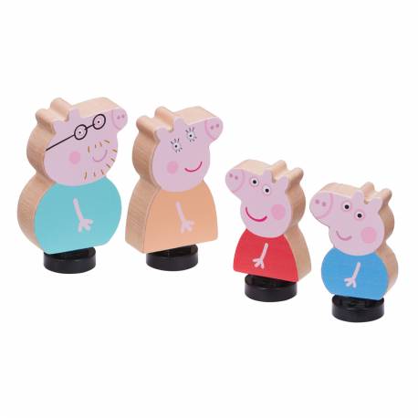 PEPPA PIG Rodinka drevená, figurky 4 kusy